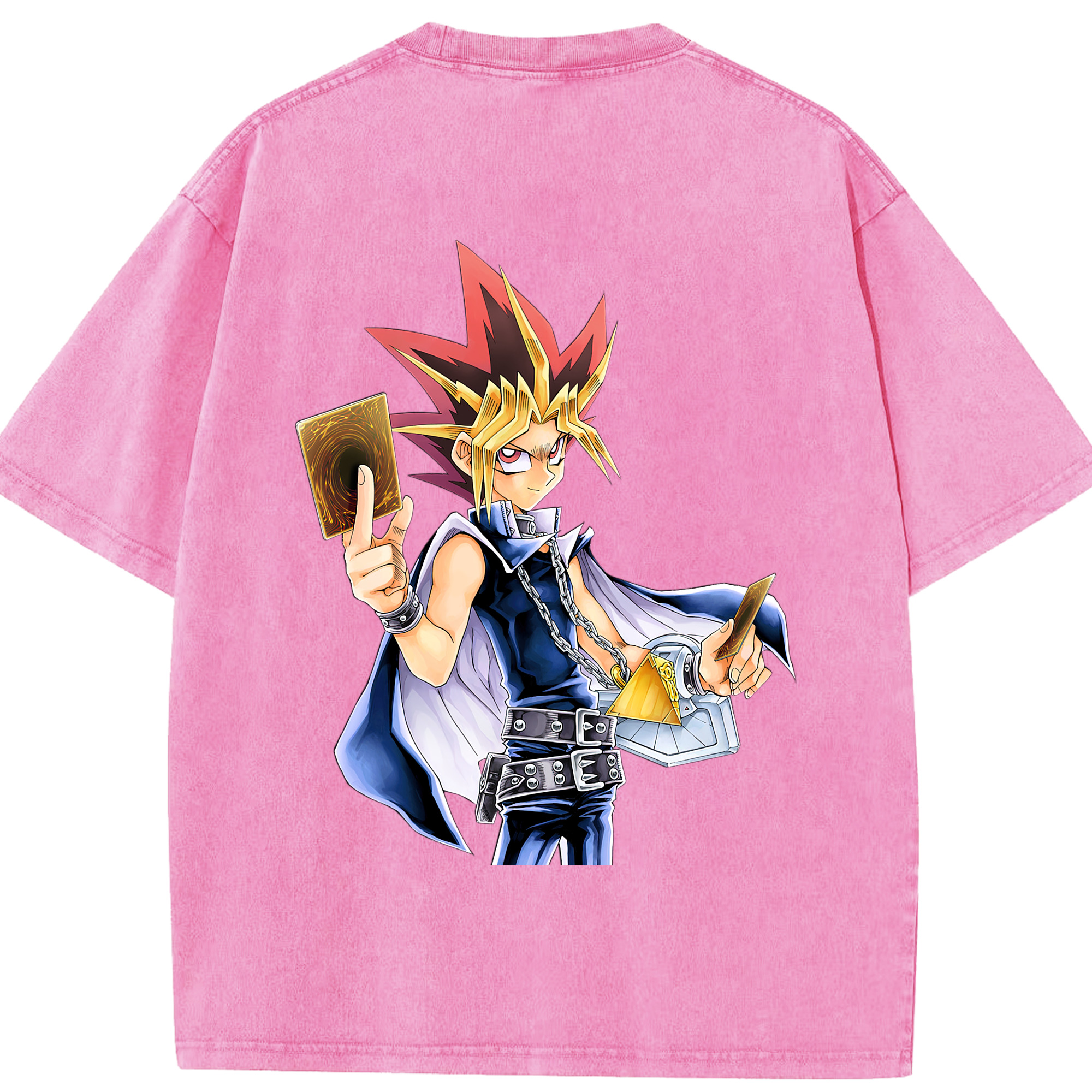 （画像用） 遊☆戯☆王 Yu-Gi-Oh! 綿100% ヴィンテージ風 半袖Tシャツ（背面プリント）